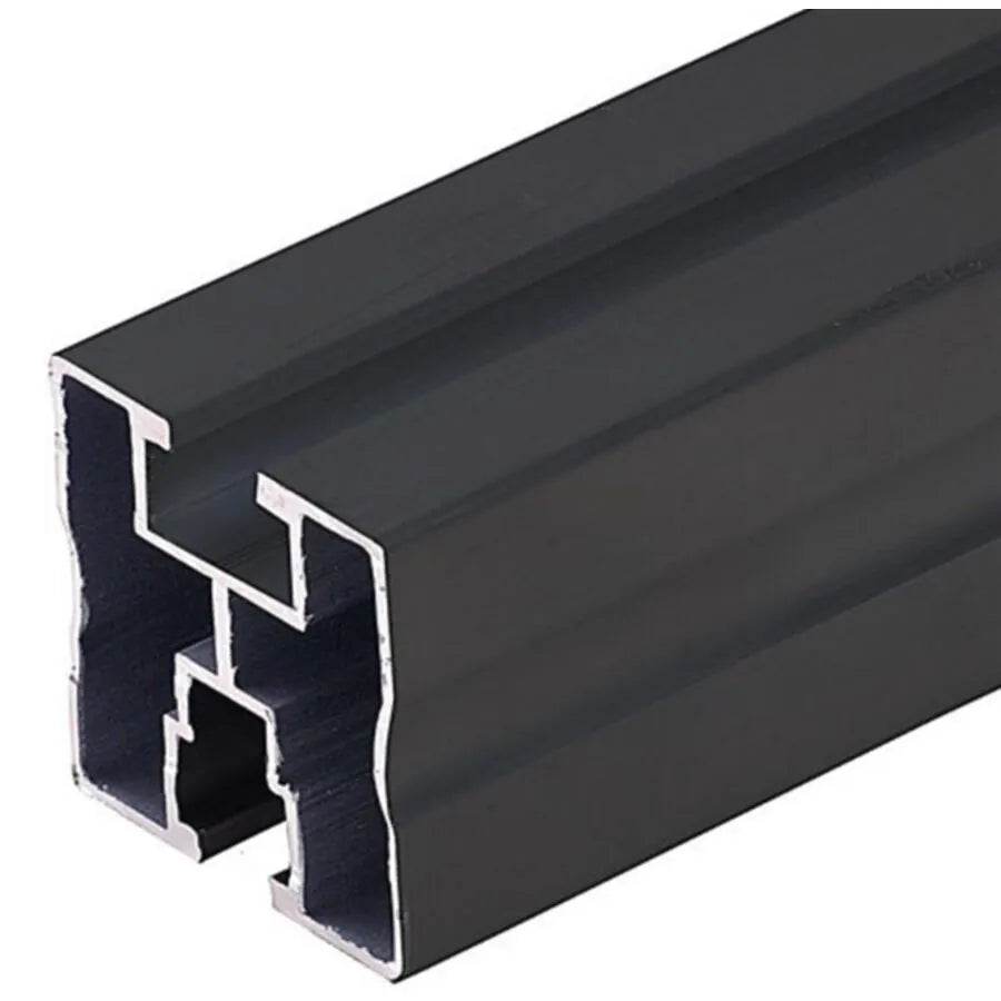 Montagerail zwart geanodiseerd 40x40 - 6210 mm