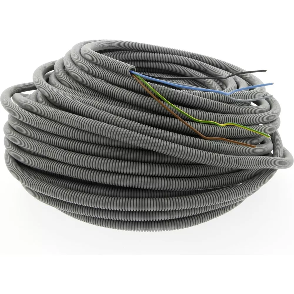 ELFLEX - Elflex voorbedrade buis 16mm grijs + installatie VOB 5G1,5mm² - ELFLEX5G1,5 R 100