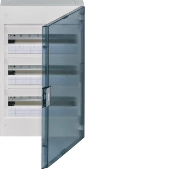 HAGER - vega verdeelkast - 3R. - 54 M. - doorzichtige deur - VB318R